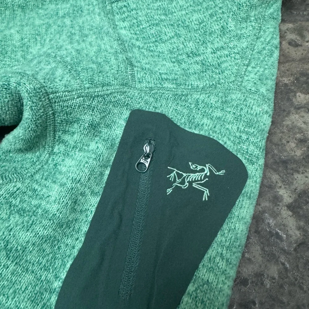 Arc'teryx Heathered Green Vibtage Zip-Up Polartec Jacket - Small - Picture 4 of 6